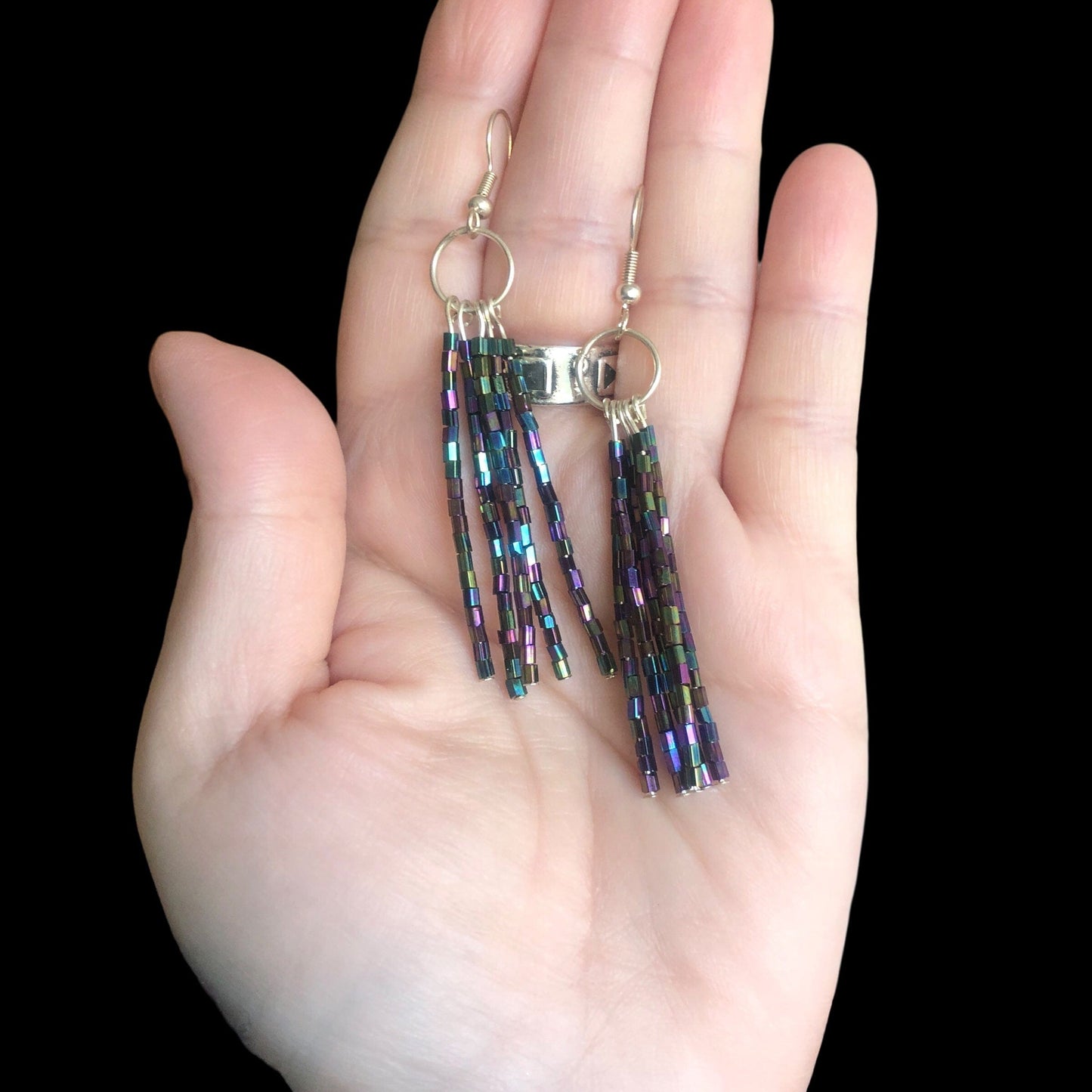 Shimmering AB Crystal Beaded Earrings Silver Chamber Jewellery Store