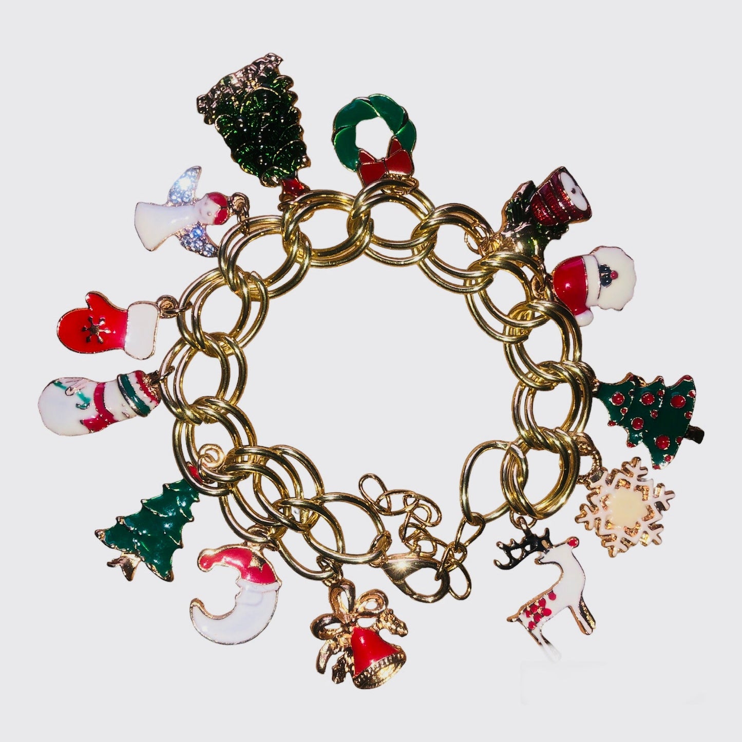 Christmasy Gold-plated Charm Bracelet KAS WARWAS