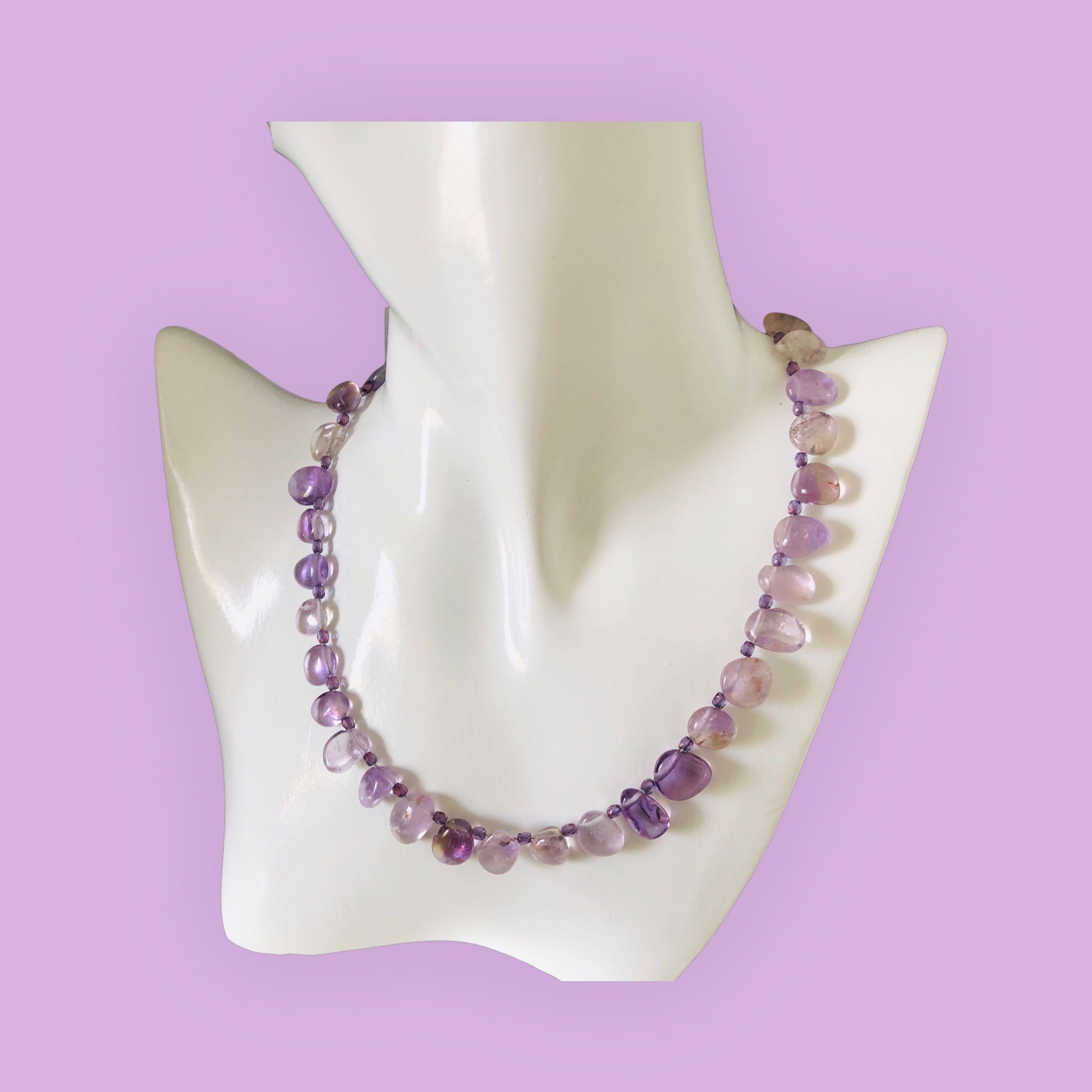 Amethyst and Crystal Beaded Necklace