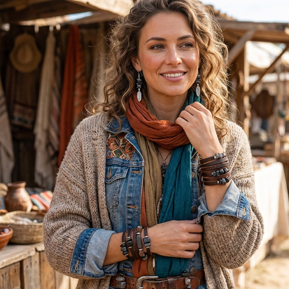 Feathers Obsidian Dangle Earrings