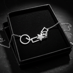 925  Silver Abstract Geometric Necklace - Silver Chamber Jewellery Store