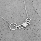 925  Silver Abstract Geometric Necklace - Silver Chamber Jewellery Store