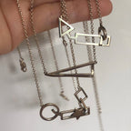 925  Silver Abstract Geometric Necklace Silver Chamber Jewellery Store