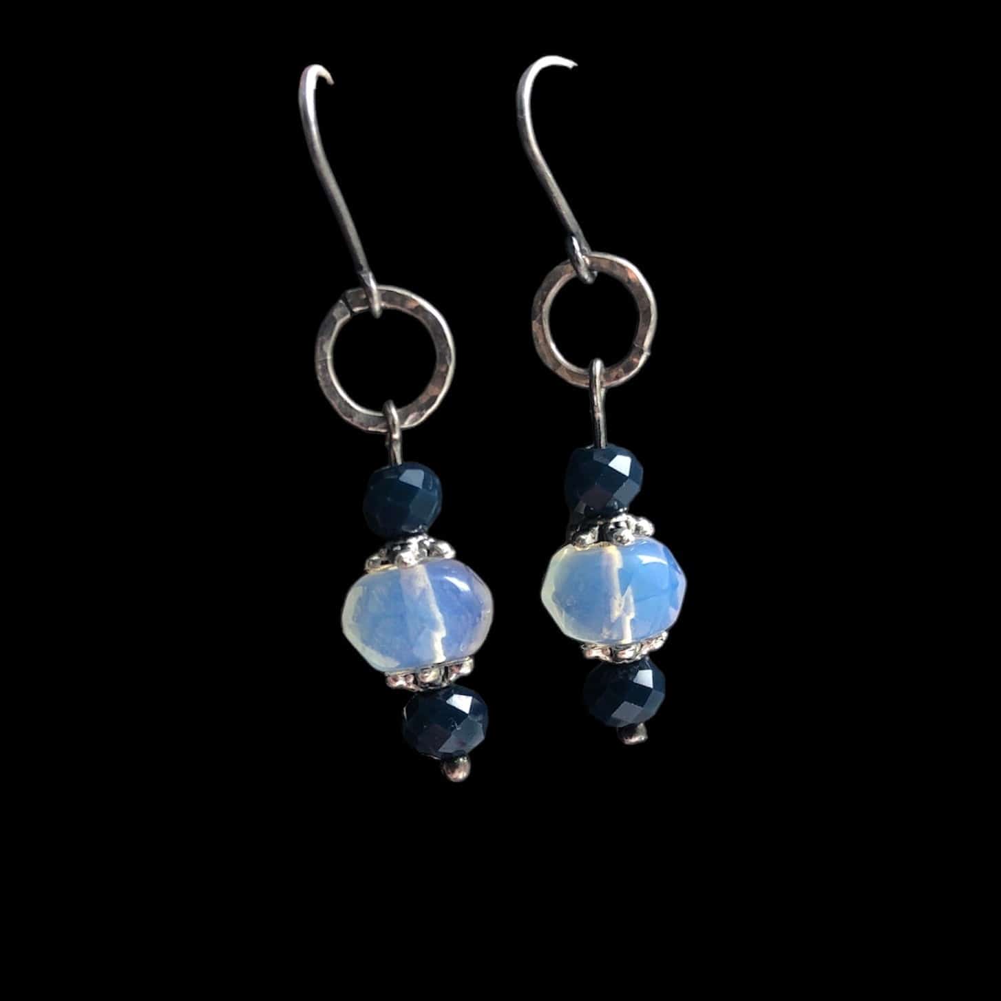 925 Silver and Opalite Dangle Earrings Silver Chamber Jewellery Store
