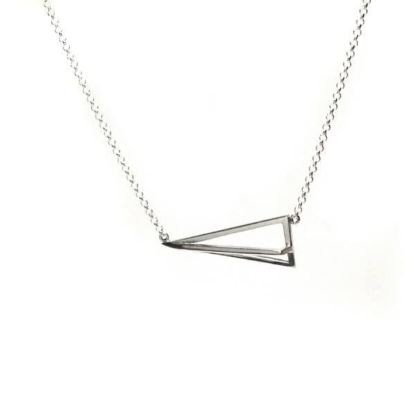 925 Silver Pyramid Pendant Necklace Silver Chamber Jewellery Store