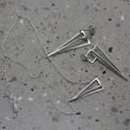 925 Silver Pyramid Pendant Necklace - Silver Chamber Jewellery Store