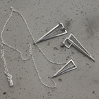 925 Silver Pyramid Stud Earrings - Silver Chamber Jewellery Store