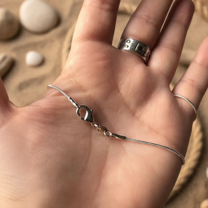 925 Silver snake chain necklace , round style, 54 cm - Silver Chamber Jewellery Store