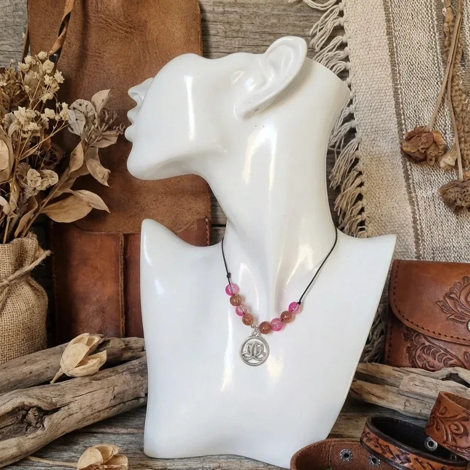 Black Thread Choker Necklace with Quartz - Silver Chamber Jewellery Store