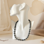 Landscape Jasper and Larvikite Labradorite Beaded Necklace - Handmade, One-of-A-Kind - Silver Chamber Jewellery Store