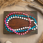 White Quartz and Swarovski Crystals Beaded Necklace - Handmade, One-of-A-Kind - Silver Chamber Jewellery Store