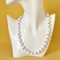 White Quartz and Swarovski Crystals Beaded Necklace