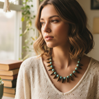 Amazonite and Tiger’s Eye Beaded Necklace