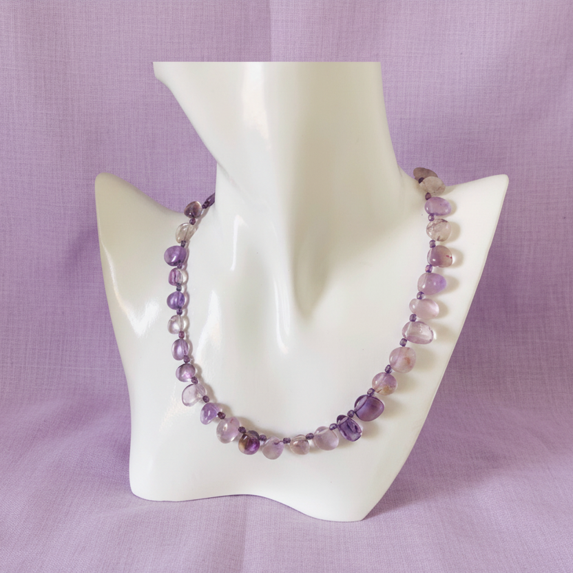 Amethyst and Crystal Beaded Necklace