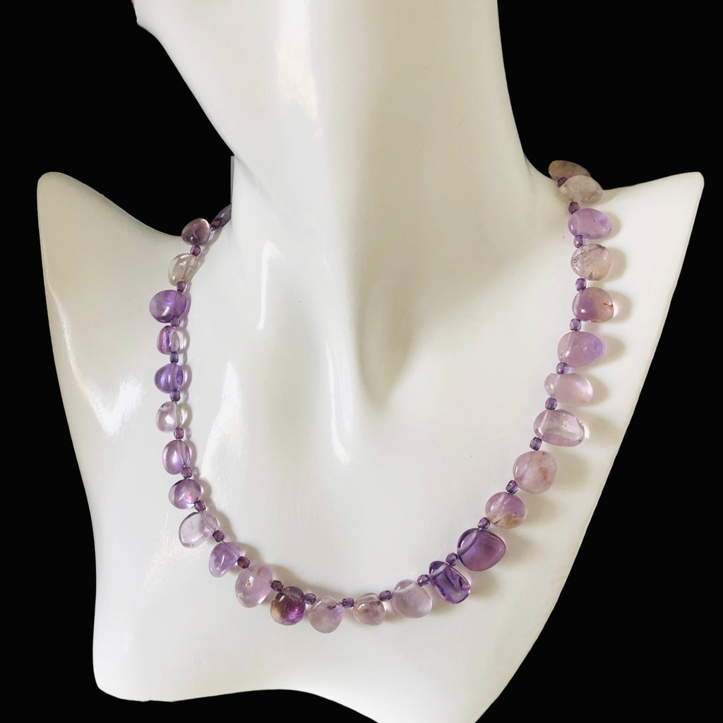 Amethyst and Crystal Beaded Necklace