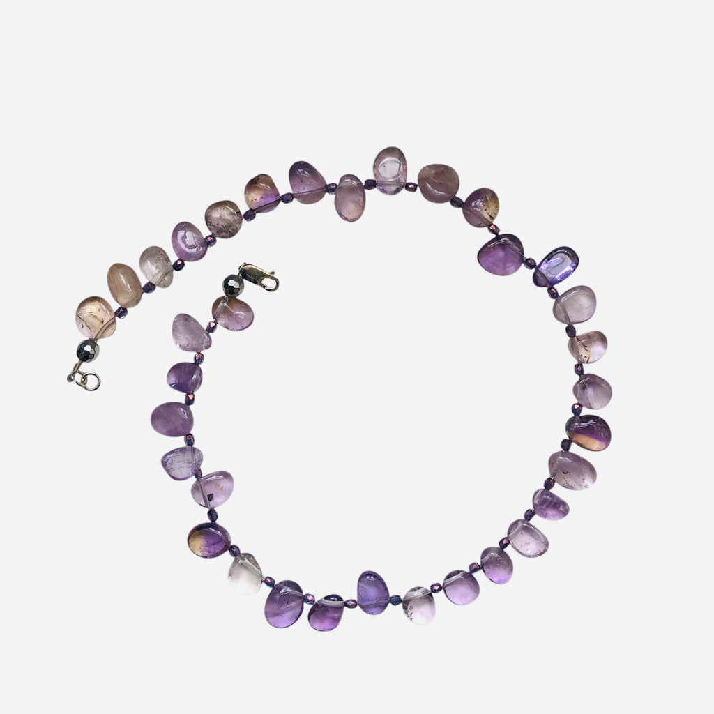 Amethyst and Crystal Beaded Necklace