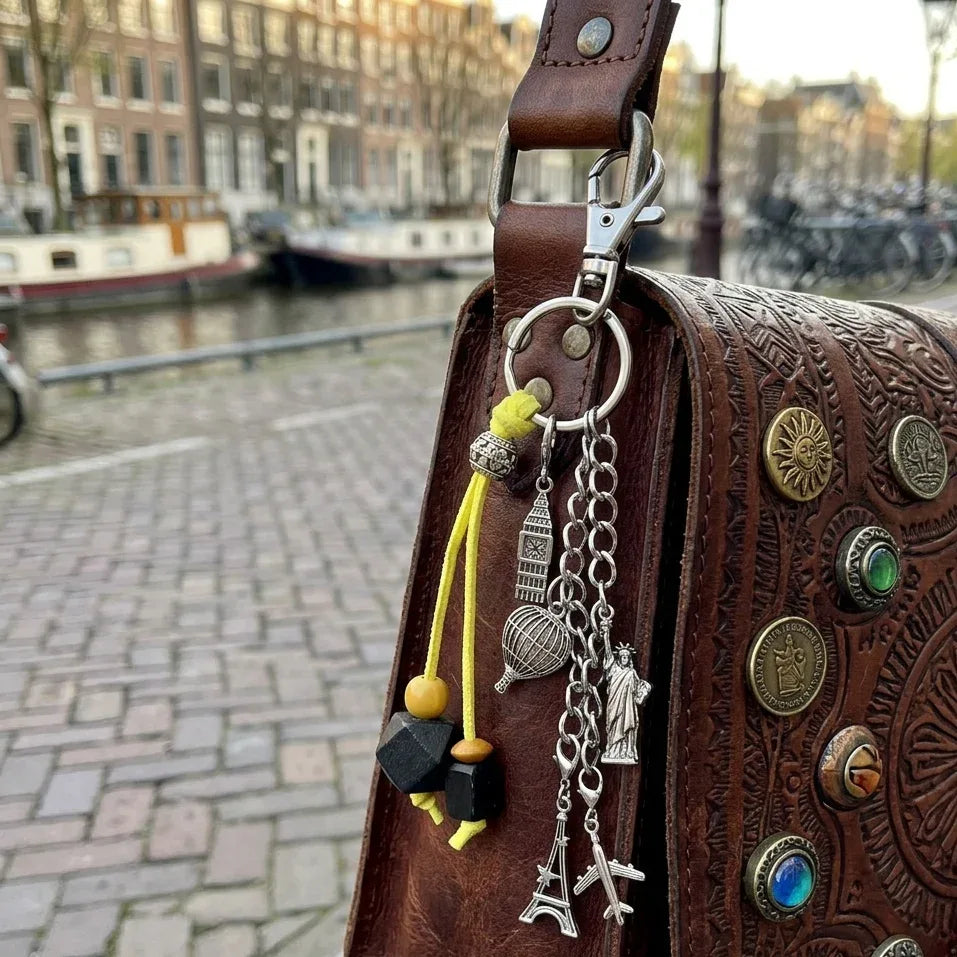 Handmade Travellers Bag Charm - Silver Chamber Jewellery Store