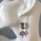 Tree of Life Labradorite Dangle Earrings - Handmade, One-of-A-Kind - Silver Chamber Jewellery Store
