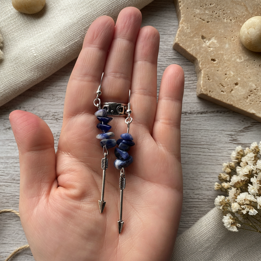 Arrows Sodalite Dangle Earrings