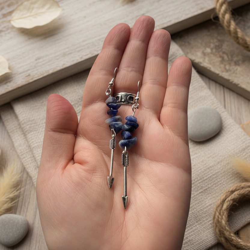 Arrows Sodalite Dangle Earrings