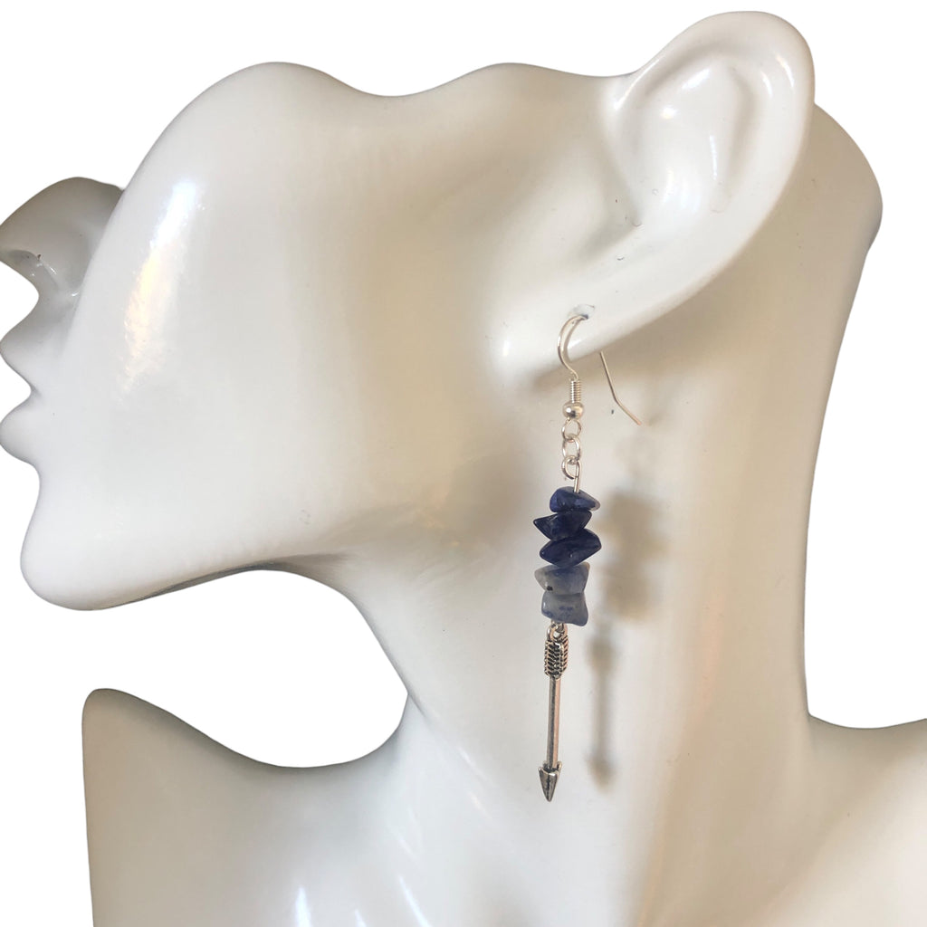 Arrows Sodalite Dangle Earrings
