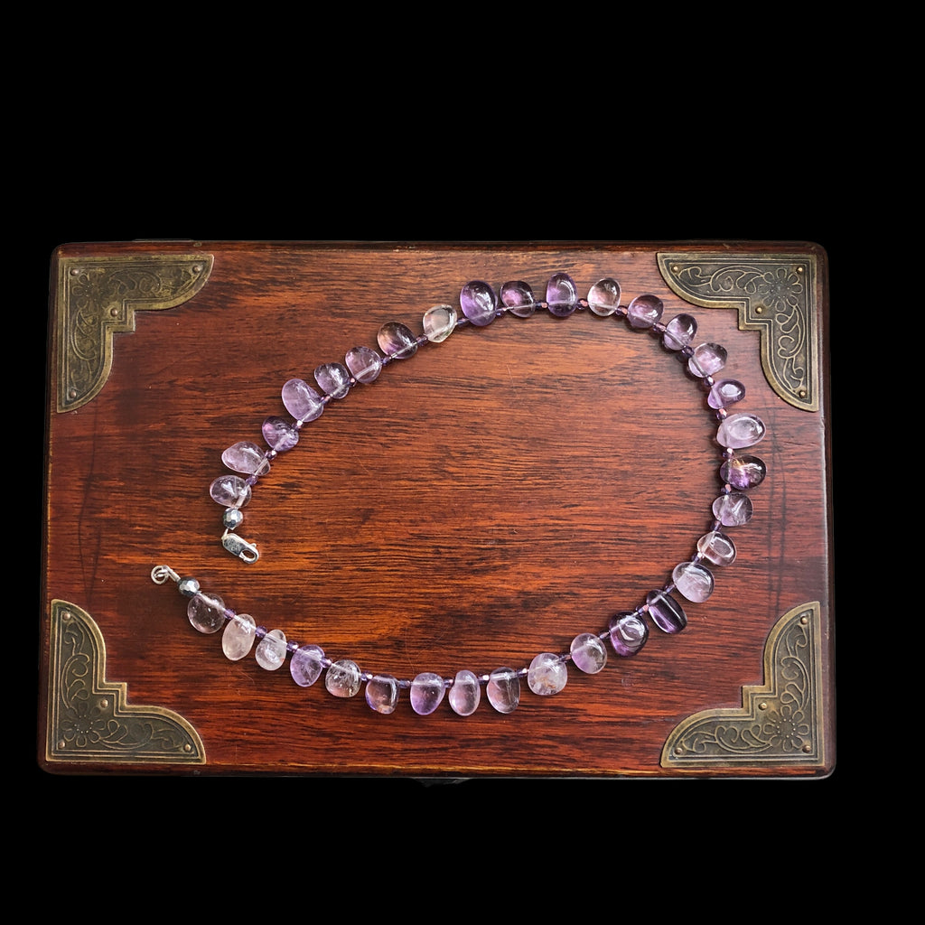 Amethyst and Crystal Beaded Necklace