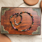 Watermelon Tourmaline Chip Necklace - Handmade, One-of-A-Kind - Silver Chamber Jewellery Store