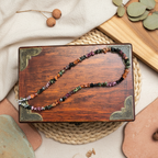 Watermelon Tourmaline Chip Necklace - Handmade, One-of-A-Kind - Silver Chamber Jewellery Store