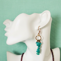 Amazonite Antique Bronze Dangle Earrings
