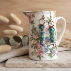 Amazonite Antique Bronze Dangle Earrings Silver Chamber Jewellery Store