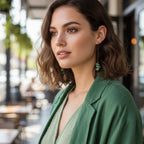 Antique Bronze Long Aventurine Earrings - Silver Chamber Jewellery Store