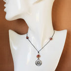 Black Thread Choker Necklace with Agate - Silver Chamber Jewellery Store