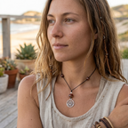 Black Thread Choker Necklace with Agate - Silver Chamber Jewellery Store