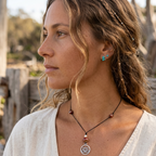 Black Thread Choker Necklace with Agate - Silver Chamber Jewellery Store