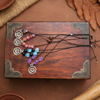 Black Thread Choker Necklace with Agate - Silver Chamber Jewellery Store