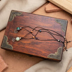 Black Thread Choker Necklace with Jade and Carnelian - Silver Chamber Jewellery Store