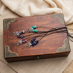 Black Thread Choker Necklace with Green Amazonite Chips - Silver Chamber Jewellery Store