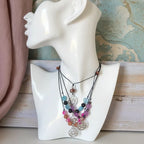 Black Thread Choker Necklace with Quartz - Silver Chamber Jewellery Store