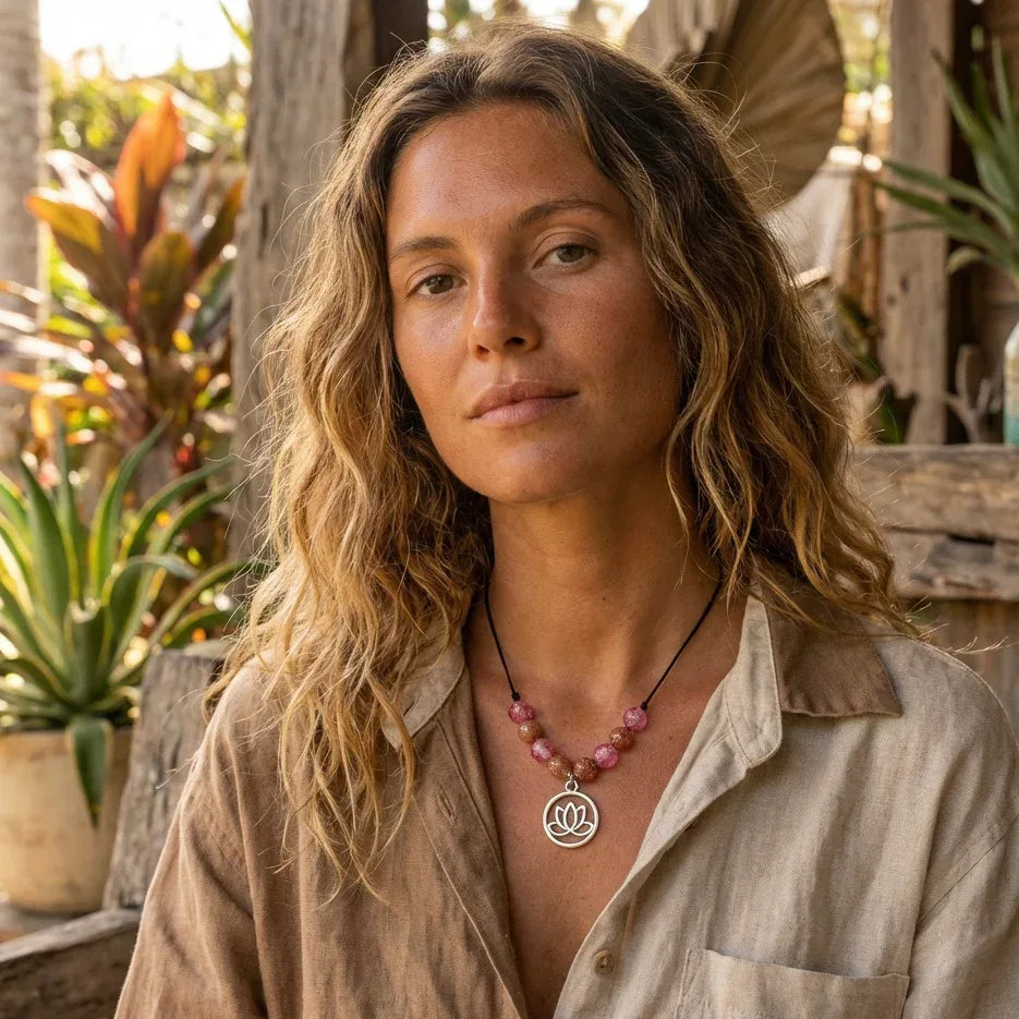 Black Thread Choker Necklace with Quartz - Silver Chamber Jewellery Store