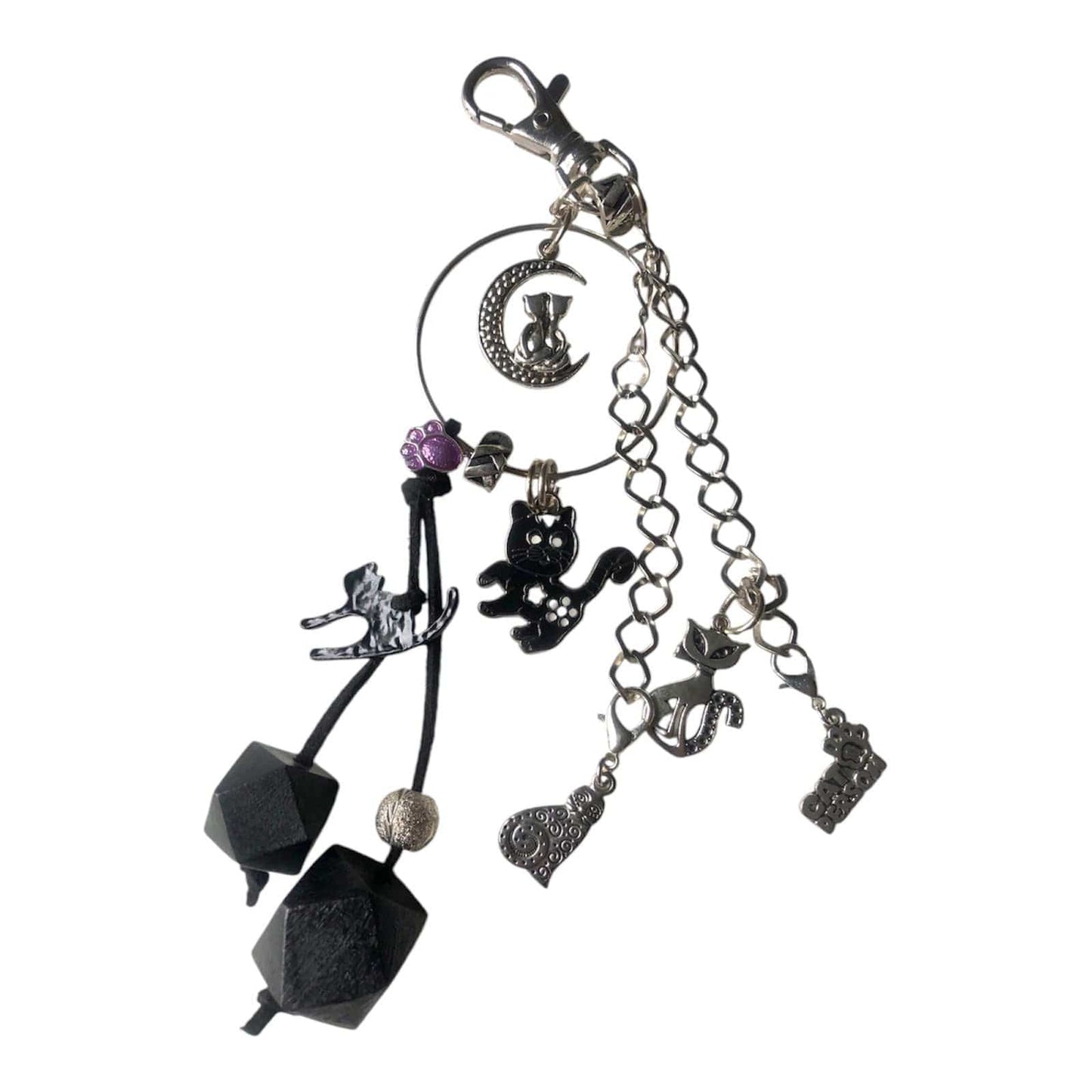 Cats Handmade Keychain / Bag Charm Silver Chamber Jewellery Store