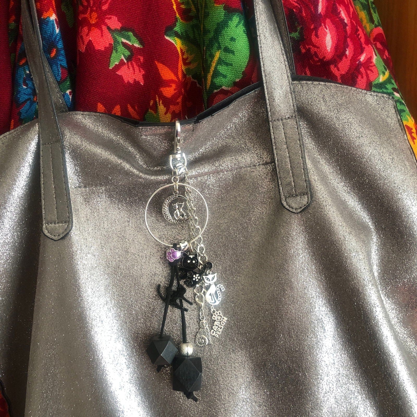 Cats Handmade Keychain / Bag Charm Silver Chamber Jewellery Store