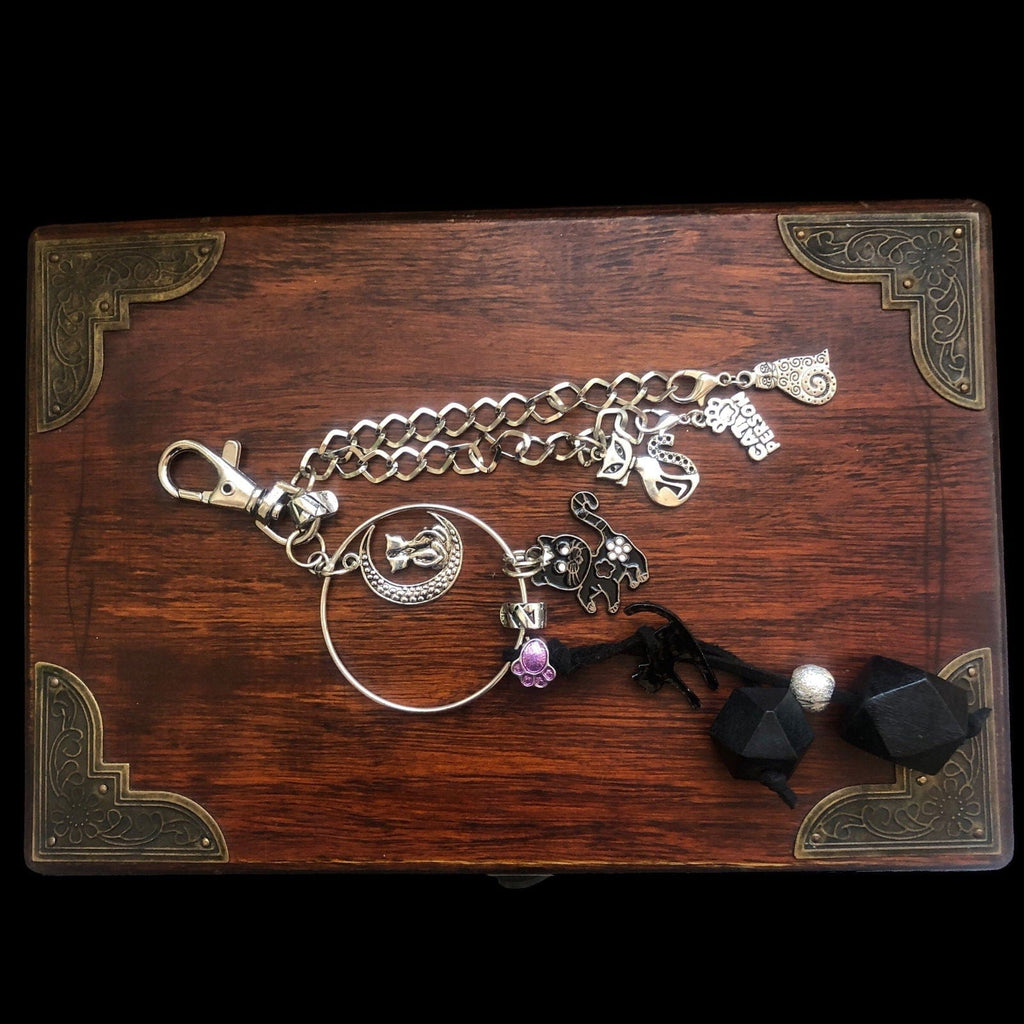 Cats Handmade Keychain / Bag Charm Silver Chamber Jewellery Store