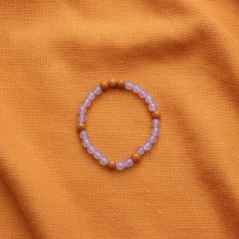 Chalcedony and Jasper Beaded Bracelet