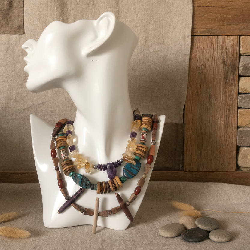 Citrine and Amethyst Beaded Necklace - Silver Chamber Jewellery Store