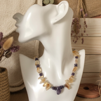 Citrine and Amethyst Beaded Necklace - Silver Chamber Jewellery Store