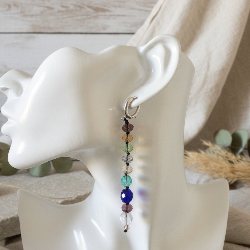 Colourful Crystals Beaded Earring