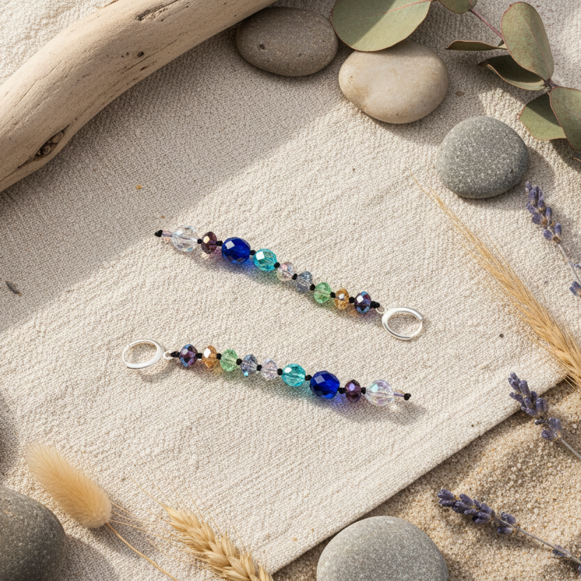 Colourful Crystals Beaded Earring