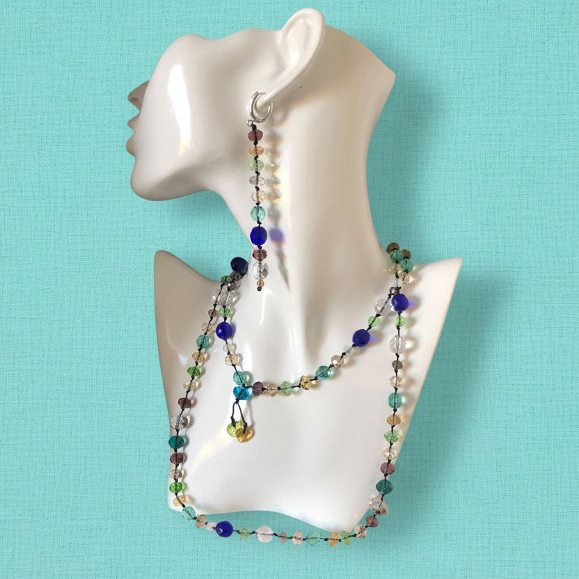 Colourful Crystals Beaded Necklace
