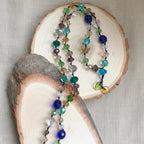 Colourful Crystals Beaded Necklace - Silver Chamber Jewellery Store