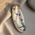 Colourful Crystals Beaded Necklace - Silver Chamber Jewellery Store